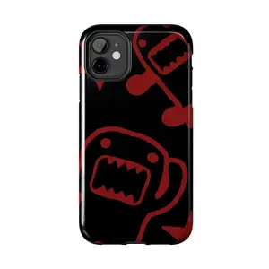 Red Domo Pattern Phone Case matching Tough Phone Case Suitable for iPhone 17-11 Pro Max/Plus and  Samsung Galaxy S23-25