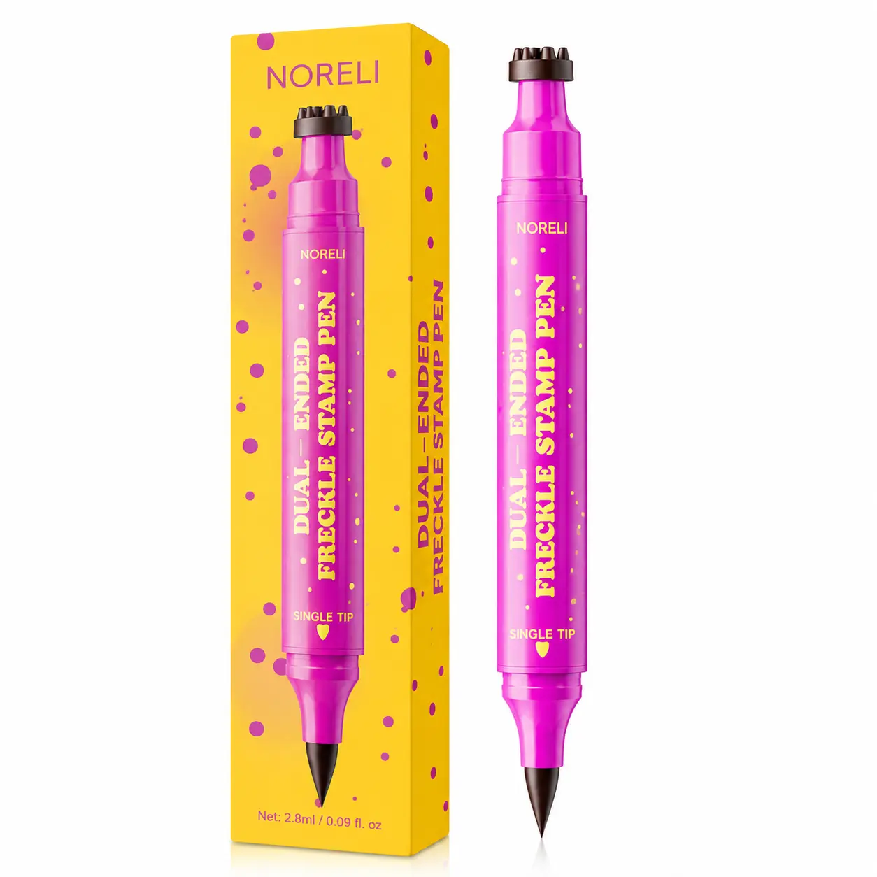 Waterproof Freckles Pen: Faux Freckle Stamp and Fine Tip Eyeliner for Realistic, Long-Lasting Freckles and Effortless Makeup, Perfect for Daily Wear and Cosplay