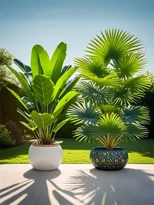 Artificial Palm Tree, Floor Standing Decorative Plant for Indoor and Outdoor Display, No Pot