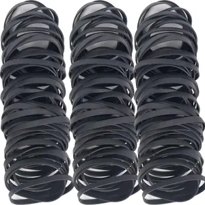 Rubber Bands, Size 64-120 Pieces Elastic Black Bands for Office, Files, Litter Box
