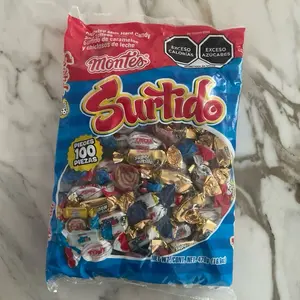 Surtido Assorted Milk Hard and Toffees Includes 100 Pieces of a Mix of Tomy, Super Natilla, Cachitos, and Ricos Besos Mexican Monte’s