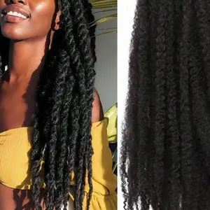 W8 pack marley twist Braiding Hair  24 inches Marley twist hair long Cuban twist hair Marley afro kinky curly twist faux locs crochet hair synthetic Marley hair Extensions