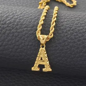 18K Gold Plated A-Z Initials Necklace / Letters Jewelry Gift