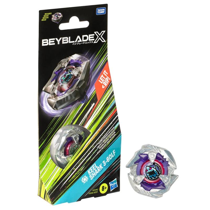 Beyblade X Keel Shark 3-60LF Booster Pack Set with Attack Type Right-Spinning Top