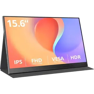 Portable  15.6 Inch, USB-C Laptop  with VESA Mount, FHD IPS Secondary Display for Laptop MacBook PC , Ultra-Slim Travel Screen with Protective Cover