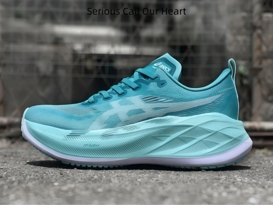 Fresh Turquoise Low-cut Road Running Sneakers, Stretch Breathable Mesh Construction, All-season Competition Training Shoes For Male And Female Athletes