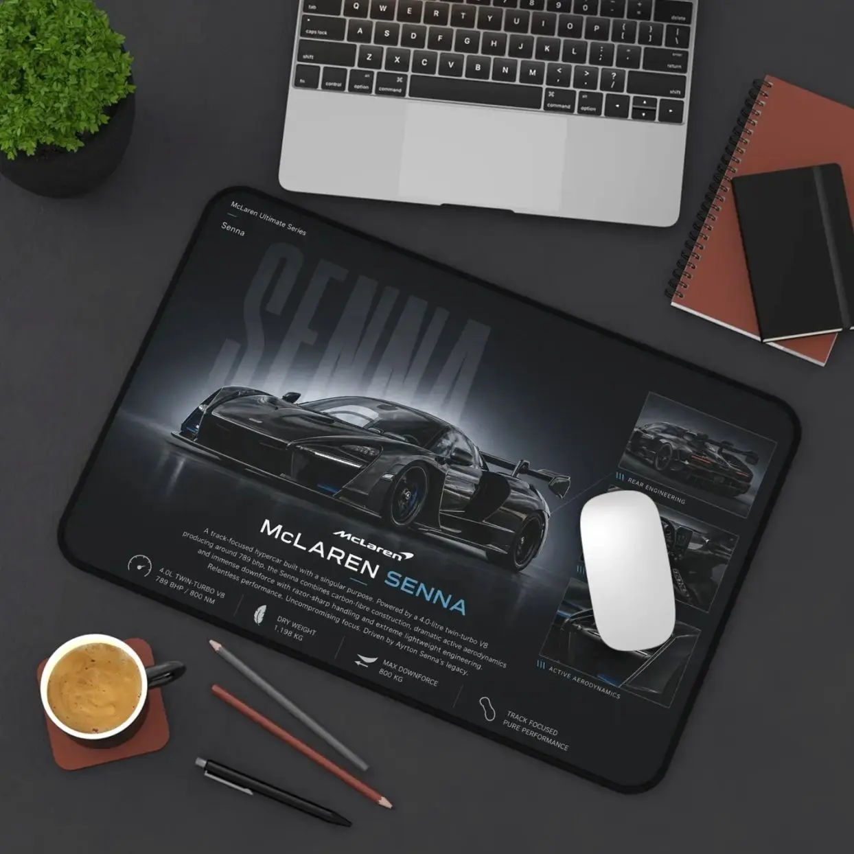 McLaren Senna Supercar Desk Mat | Racing Car Mouse Pad