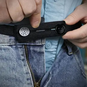 6-Pack Elastic Waist Extenders, Adjustable Belt Extenders for Pants, Unisex Sewing Accessories, Non-Textilewrapped Design