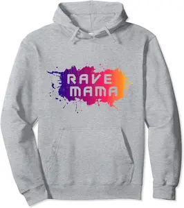Rave Mama-EDM Festival Raver Mommy Mothers Groovy Cool Pullover Hoodie - Elizabethmc Shop 56B0CKTTV788