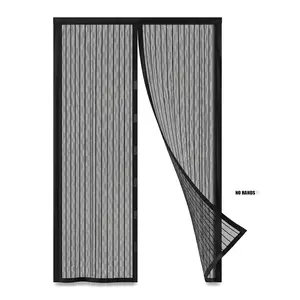 Mesh Screen with Magnetic Closure-Keeps Bugs Out Let Breeze in, Heavy Duty - Pet and Kid Friendly, Works with Front, Sliding Doors