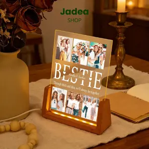 Personalized Photo Night Light Plaque, Couple Photo Lamp, Anniversary Gift, Custom Led Night Light, Birthday Gift For Her Him Family Friends