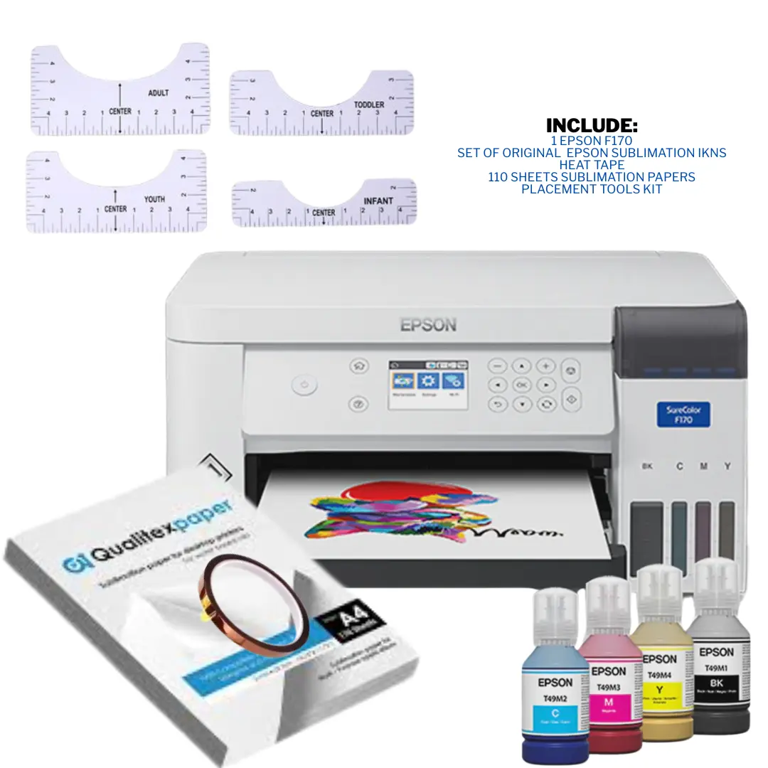 Epson F170 Sublimation Printer Kit, DYE Sublimation. Epson F170 Sublimation Printer Kit, DYE Sublimation.