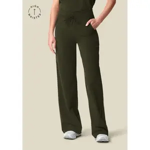 High Waisted Wide Leg Olive