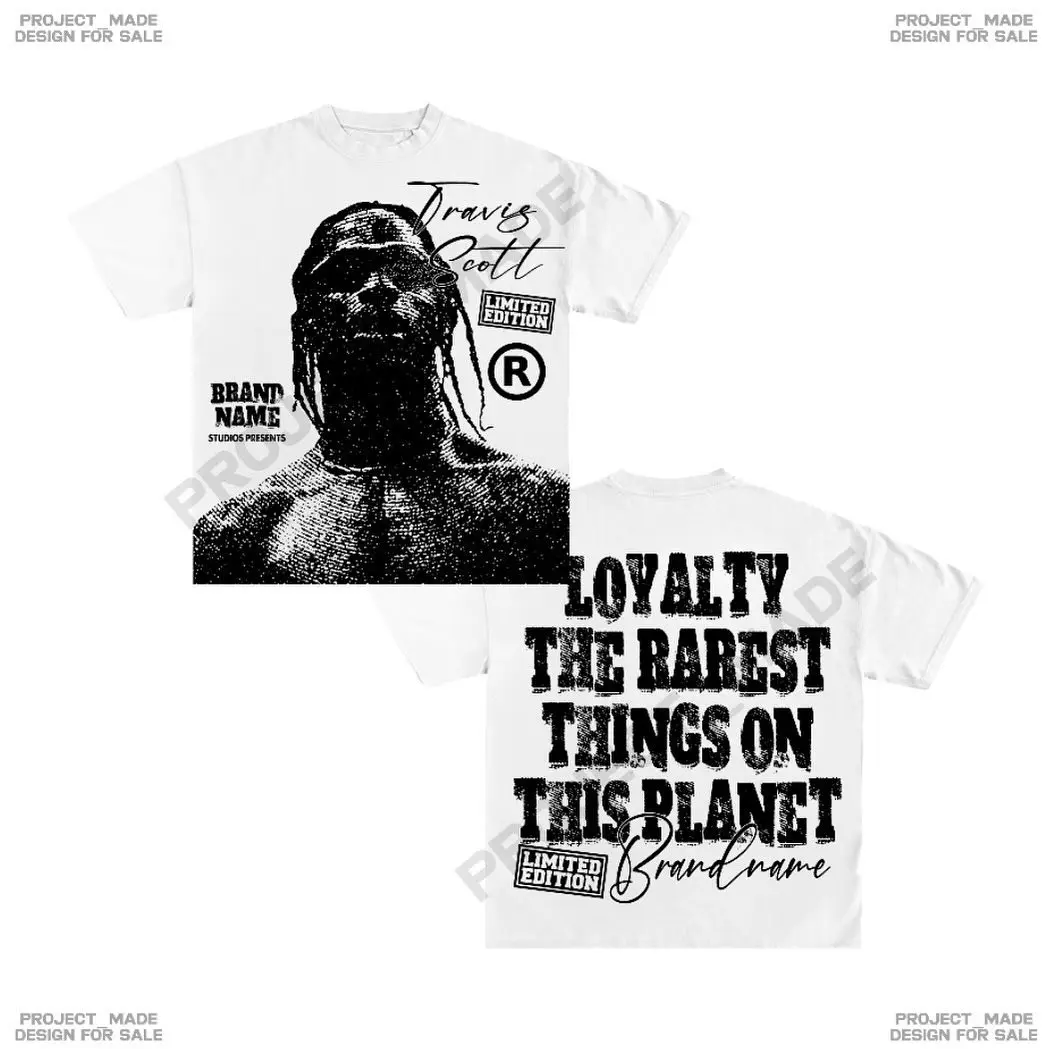 Y2K Graphic "Loyalty The Rarest Things" Personalize Printed Oversized Tshirt
