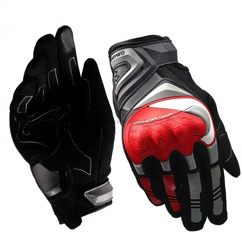 Motorcycle Riding Gloves Full Finger Touchscreen, Breathable Motocross Dirt Bike Gloves for Men, Protective Anti-Slip Off-Road Racing Gear