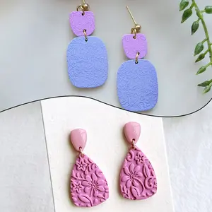 Polymer clay texture rollers, DIY earring moulds, 3D embossing rollers, jewellery-making tools, suitable for DIY earrings, brooches, pendants and polymer clay, as well as craft decorations