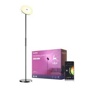 Projection Floor Lamp, 1600LM Bright Floor LED Lamp RGBWW Color Changing Adjustable Angle Floor Lamp for Bedroom Living Room Gaming Room