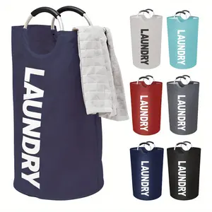 Extra Large Foldable Laundry Hamper - Travel Must Haves for Storage & Organization, Portable Laundry Basket with Handles, High Quality Oxford Fabric Storage Bag for Bathroom, Dorm, Balcony - Space Saving Dirty Clothes Organizer, Laundry Baskets
