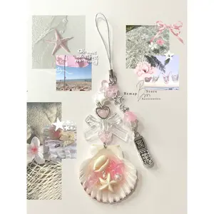 [NEW] Handmade Seashell Beaded Phone Charm & Keychain | Summer Ocean Style