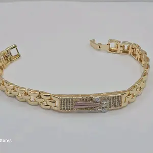 Saint Benedict/San Benito Gold-Plated Bracelet with Stone's - Beautiful Style