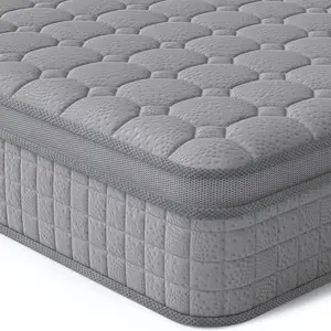Vesgantti Mattress Multilayer Hybrid Twin/Twin XL/Full/Queen/King with Ergonomic Design, 7-Zone Pocketed Innerspring, Ultra Quiet, 7-Zone Memory Foam