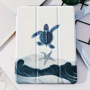 A Turtle And Starfish Tablet Case for Ipad 11 2025/Air 7 2025/10.9/Air 4/5/6/10.2/Pro 11/10Th/9.7/10.5 with Sleep And Wake Function