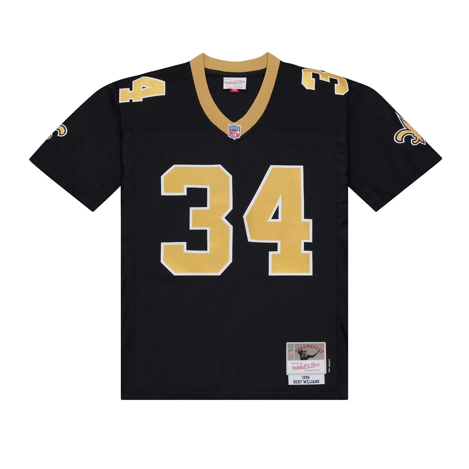 Ricky Williams New Orleans Saints Black 1999 Legacy Jersey NFL Throwback Mitchell & Ness