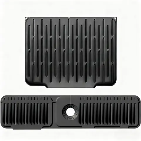 【Various pack】Sink Faucet Mat for Kitchen &Bathroom,Silicone Folding Splash Guard,Draining Mat with Button Lock,moistureproof mat for bath,Sink Accessories for Kitchen