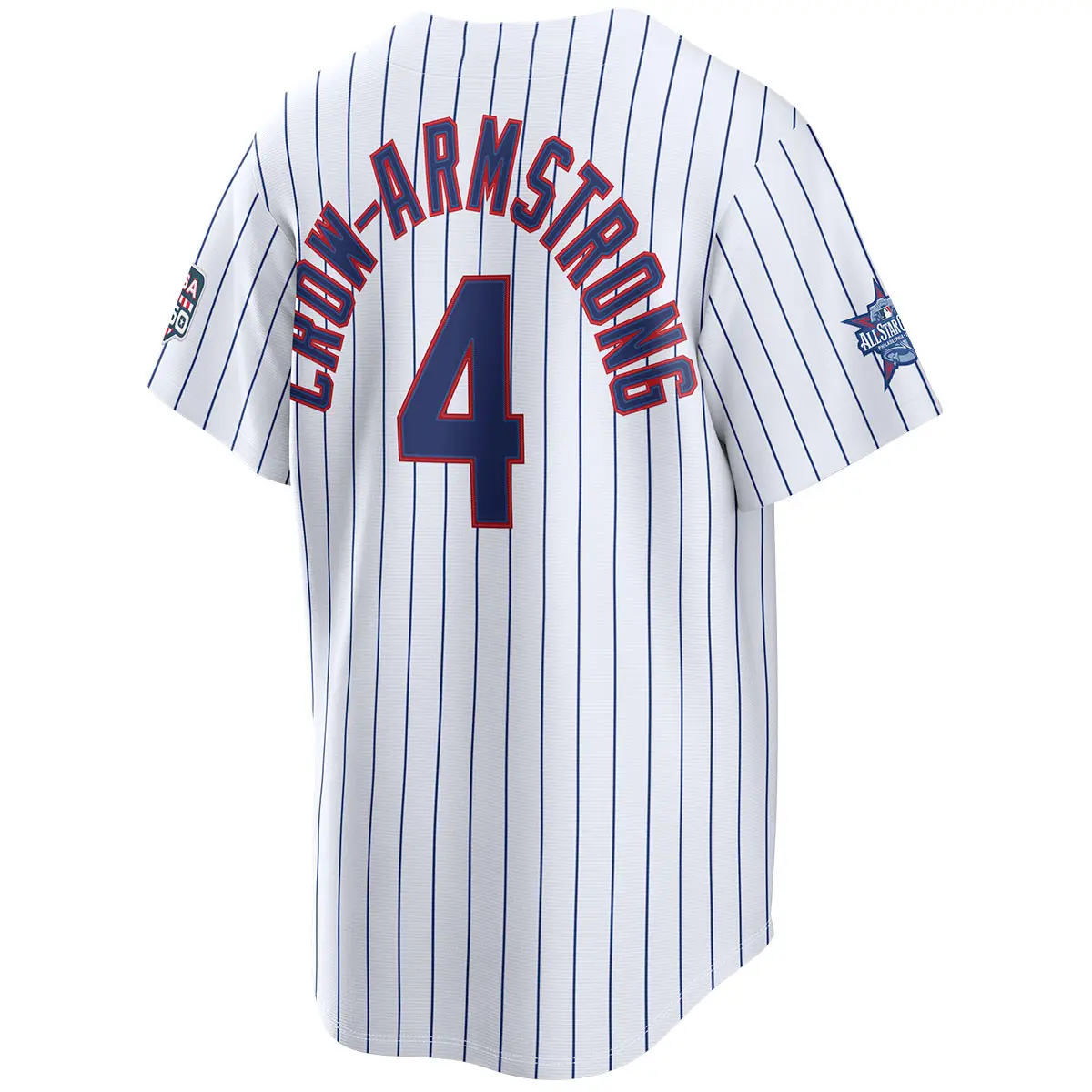 Personalized Armstrong #04 Baseball Jersey White Pinstripe Unisex Shirt