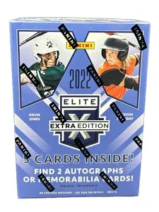 2022 Panini Elite Extra Edition - Factory Sealed - 5 Cards - 2 Autographs or Memorabilia Cards on average - Look for Bobby Witt Jr., Cal Raleigh, Hunter Greene