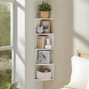 Creative Corner Wall Shelf, Home Use Triangle Storage Rack, Half Round Hanging Bookshelf, Export Cross-Border Wall Mounted Organizer, Wall Shelf Unit