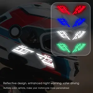 Motorcycle Luminous Stickers - Neon Multi-color  Reflective Helmet and Fuel Tank Decoration Stickers, Night Riding Safety Waterproof Design, Suitable for Motorcycle Helmets and Fuel Tanks, Bold Patterns, Essential for Motorcycle Enthusiasts