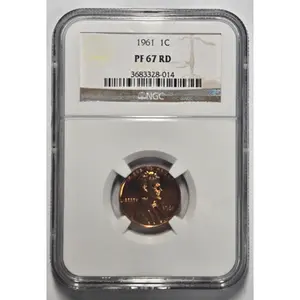 1961 LINCOLN MEMORIAL CENT 1C NGC PF 67 RD Certified Coin