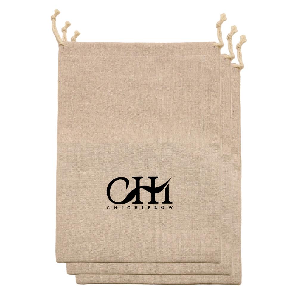 【Not For Sale】1 PCS Premium Natural Linen Drawstring Pouch | Reusable Eco-Friendly Bag for Hair Extensions, Gifts & Storage