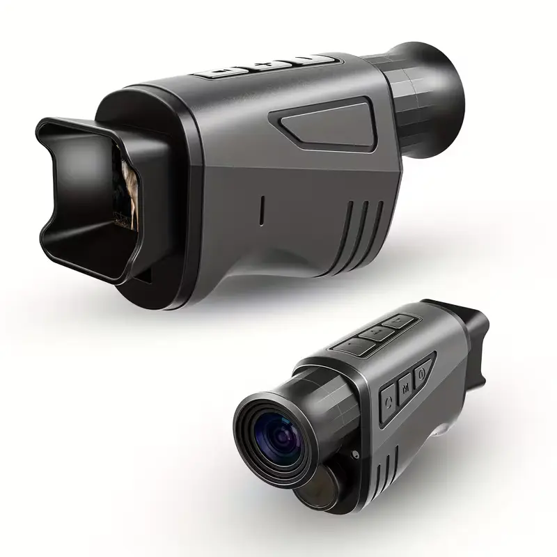 Portable Night Vision Monocular - Hiking Gear with HD Camera, 16X Digital Zoom, Rechargeable Manual Focus, Ergonomic Design, Night Photography, Convenient Recording, Practical 1-Hand Operation, Easy Backpack Storage, Detailed Viewing