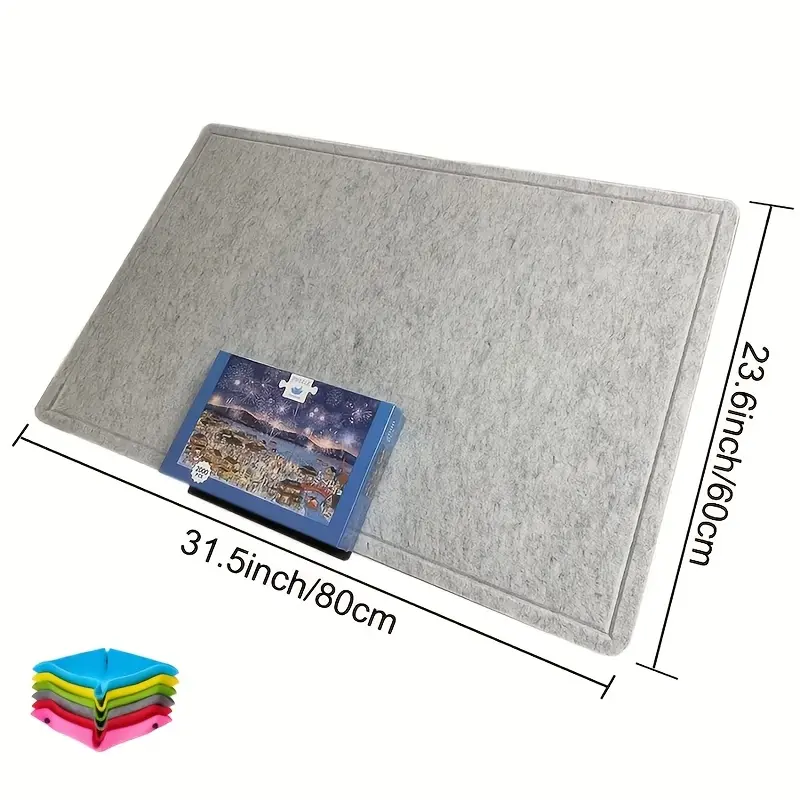 1 piece of 6-in-1 puzzle board with stand cover, featuring 6 lid drawers that can hold 1000 DIY pieces; a portable jigsaw table and puzzle board, felt-integrated board,puzzle gift, creative game, modular setup, multi-functiona FathersDayGift