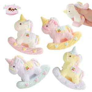 [WenQing Taba Squishy] Four-color wooden horse-Handmade taba squishy/squishy toy, all silicone rebornsquishy, ​​​​fidget toy, 147g taba squishy, ​​​​perfect gift for boys and girls