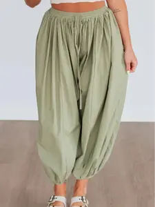 Fashion Loose Casual Drawstring Adjustable Pants, Elastic Waist Long Trousers, Comfortable and Stylish, Perfect for Daily Wear