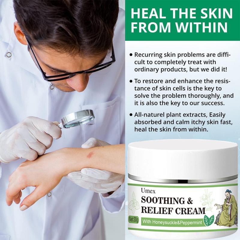 Umex All-Natural Plant-Based Herbal Relief Cream – Soothes Eczema, Psoriasis, Dry & Sensitive Skin | Ancient Botanical Formula for Whole Family Moisturizing Daily