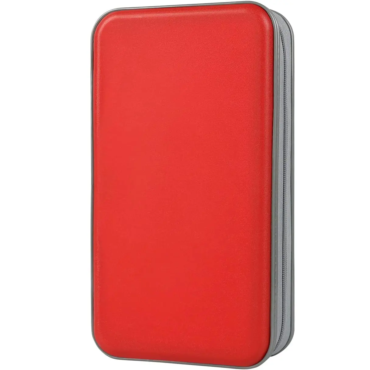 CD Case,96 Capacity CD Holder Hard Plastic CD Storage Wallet Protective CD/DVD Case Holder Durable CDCase Protection For Car Home Travel(96Capacity,Red)
