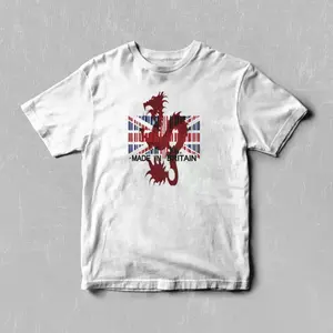 [100% Cotton ]Dean Blunt Zushi Graphic Tee - Vintage Britain Dragon Design T-Shirt