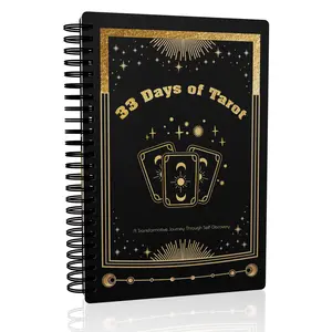 A5 33 Days Tarot Journal Notebook for Daily Draws Interpretations Reflections Guided Prompts Card Notes Insights to Connect Readings Spot Patterns Deepen Intuition Compact Diaries