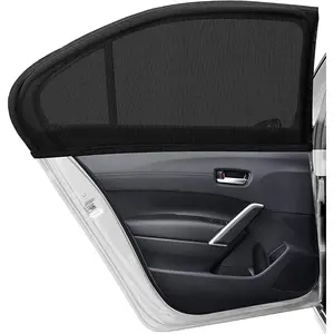 4 Pack Car Window Shades, Sun Rays Blocker & UV Protection for Baby Family Pet, Breathable Mesh Auto Window Covers, Elasticized Universal Window Screens for Most Cars (SUV Front&Back)