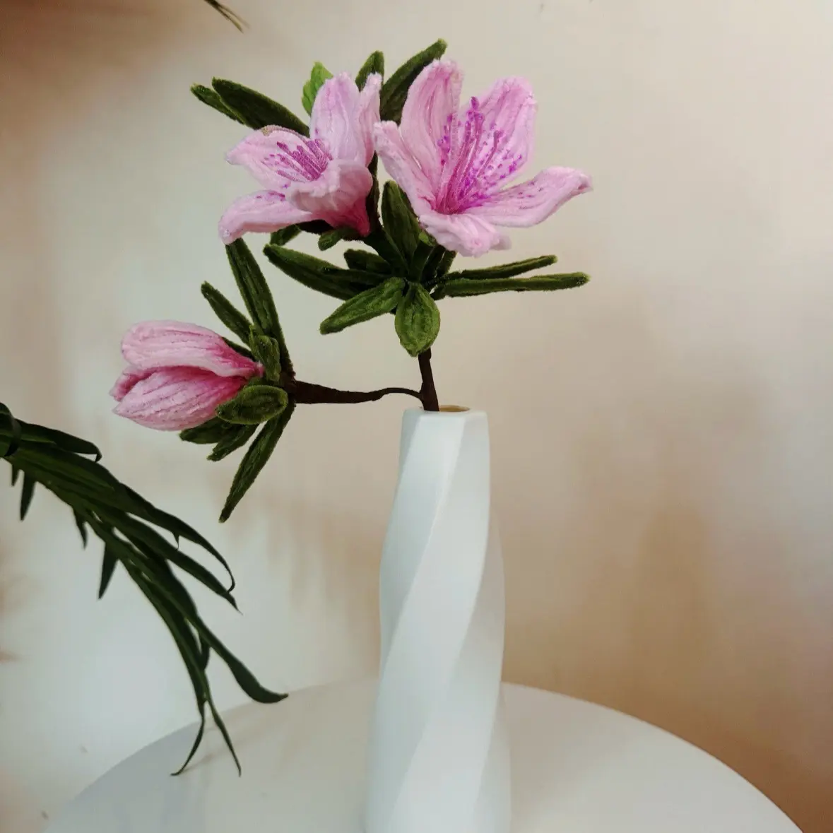 Enchanting Azalea flower branch Pipe Cleaner Flowers DIY Kit for home decoration or gifts