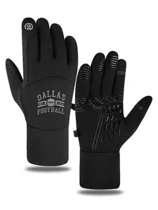 Dallas Football Print Touchscreen Training Gloves for Outdoor Sports Winter Warmth  Perfect for Men Fans  Ideal Christmas Thanksgiving Birthday Gift for Sports Enthusiasts and Football Lovers  Comfortable Fit and Durable Design