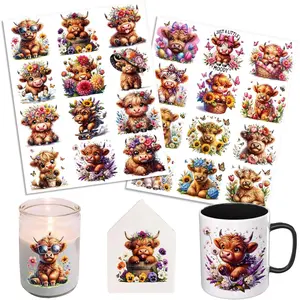 2 PCS UV DTF Stickers, High Adhesion Cup Wraps, Suitable for 16 oz Insulated Mugs, Glass Jars and Glass Candles