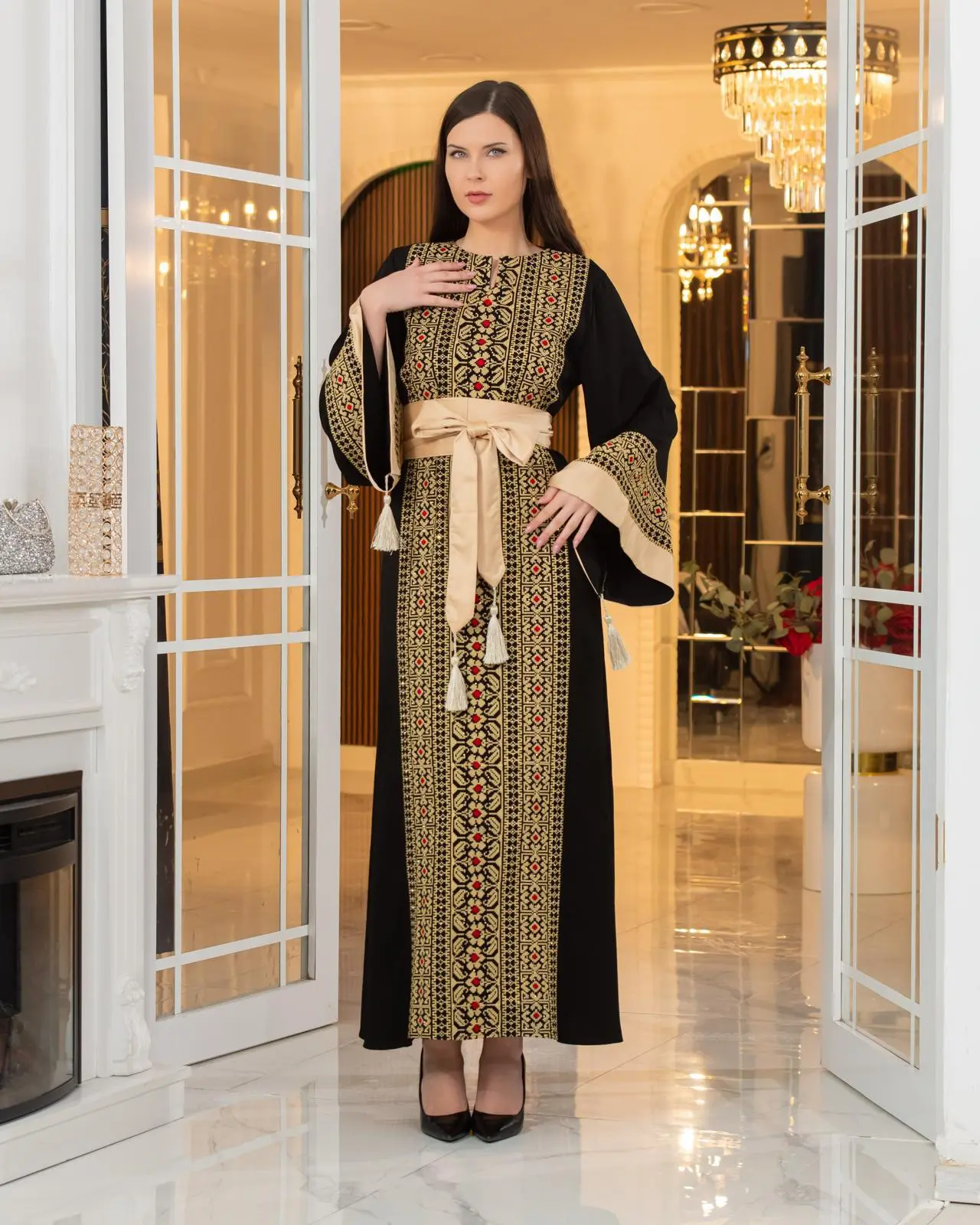Women's Maria Thobe - Casual Modest Traditional Dress with Embroidery