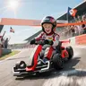 Aosom 24V Electric Go Kart Ride On Toy for Age 6-12 Kids, 7.5/8.1mph Drifting Car with Slow Start, Music, Horn, Batteries, Ride On Wheels, Outdoor Play Kids Toys