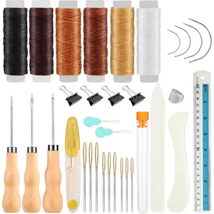 Book Binding Kit, Book Making Kit, Bone Folder Tool for Paper Crafting, Awl Tool Bookbinding, Waxed Thread, Bookbinding Needles for DIY Bookbinding Crafts