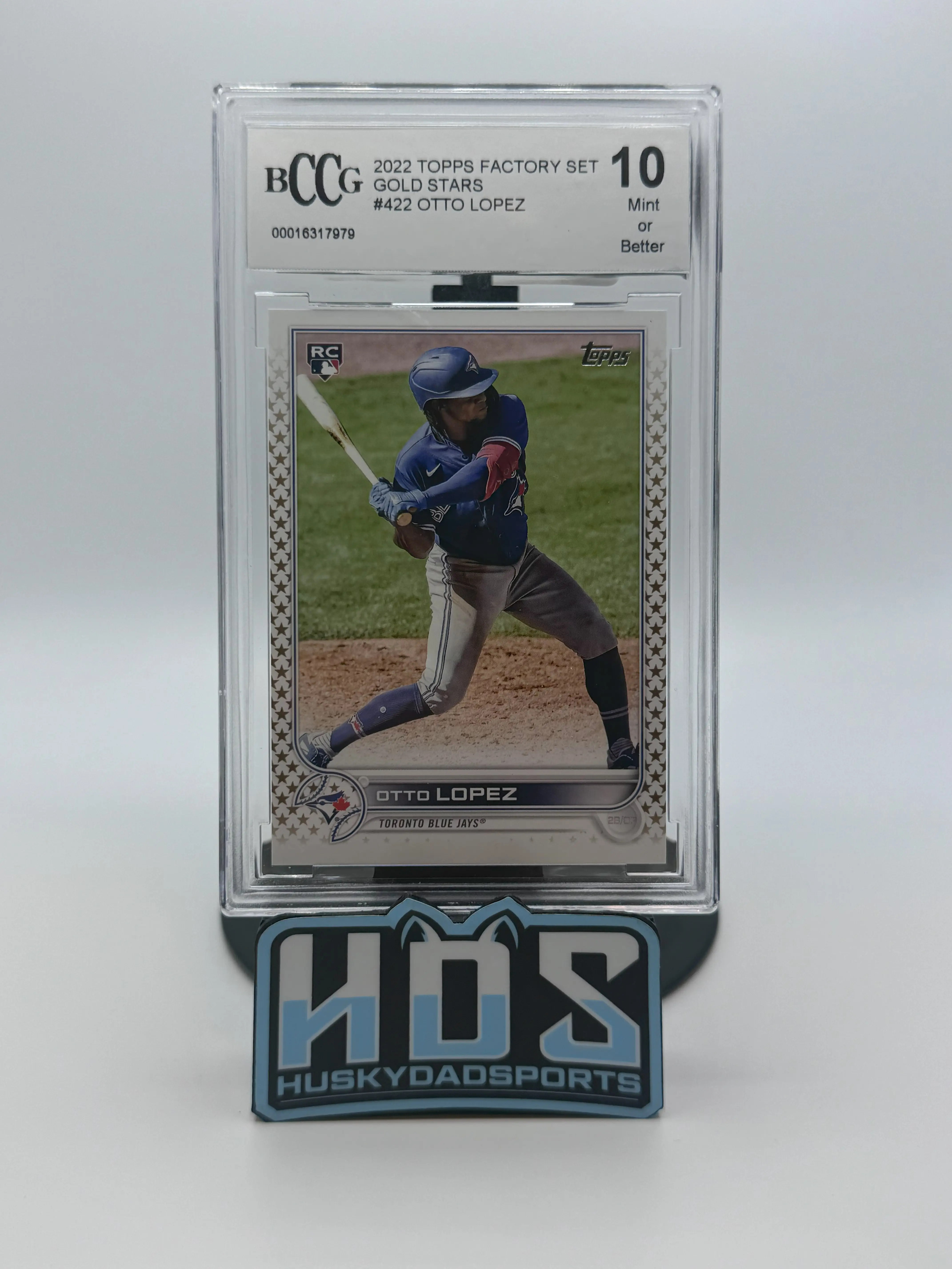 Otto Lopez BGS 2022 Topps Baseball Factory Set Gold Stars #422 BCCG 10